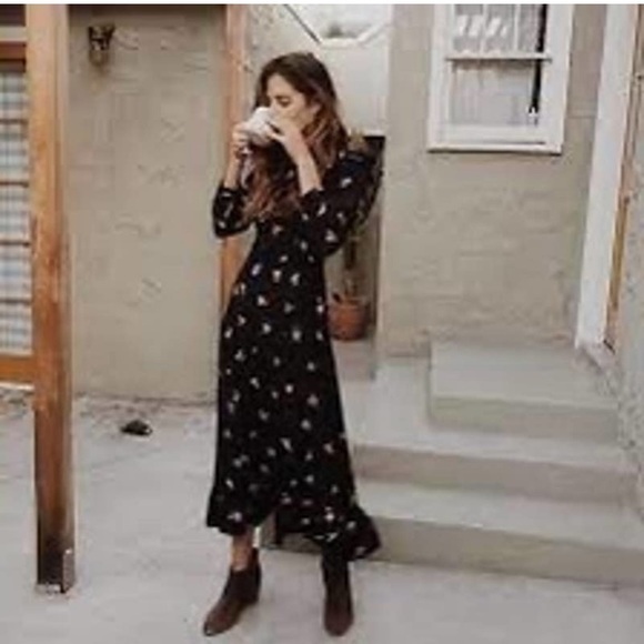 Christy Dawn Mabel Maxi Dress In Black Floral - Picture 1 of 8